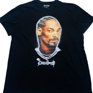 Dogg Supply by Snoop Dogg Mens Graphic T-Shirt Black Portrait Hip Hop Large L